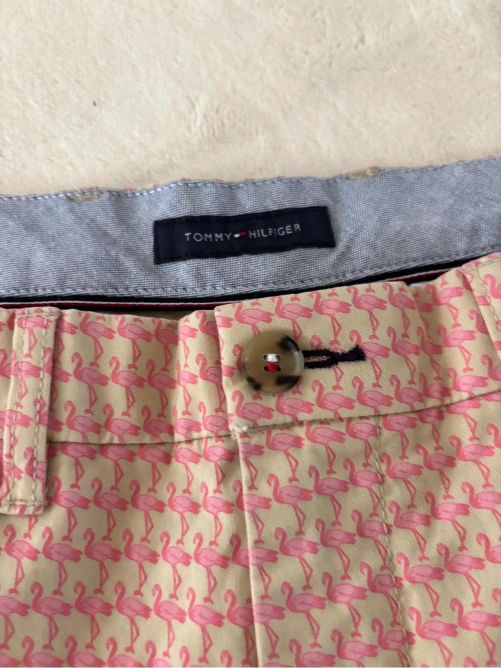 Tommy Hilfiger Pink Flamingo Shorts Men Size 36
